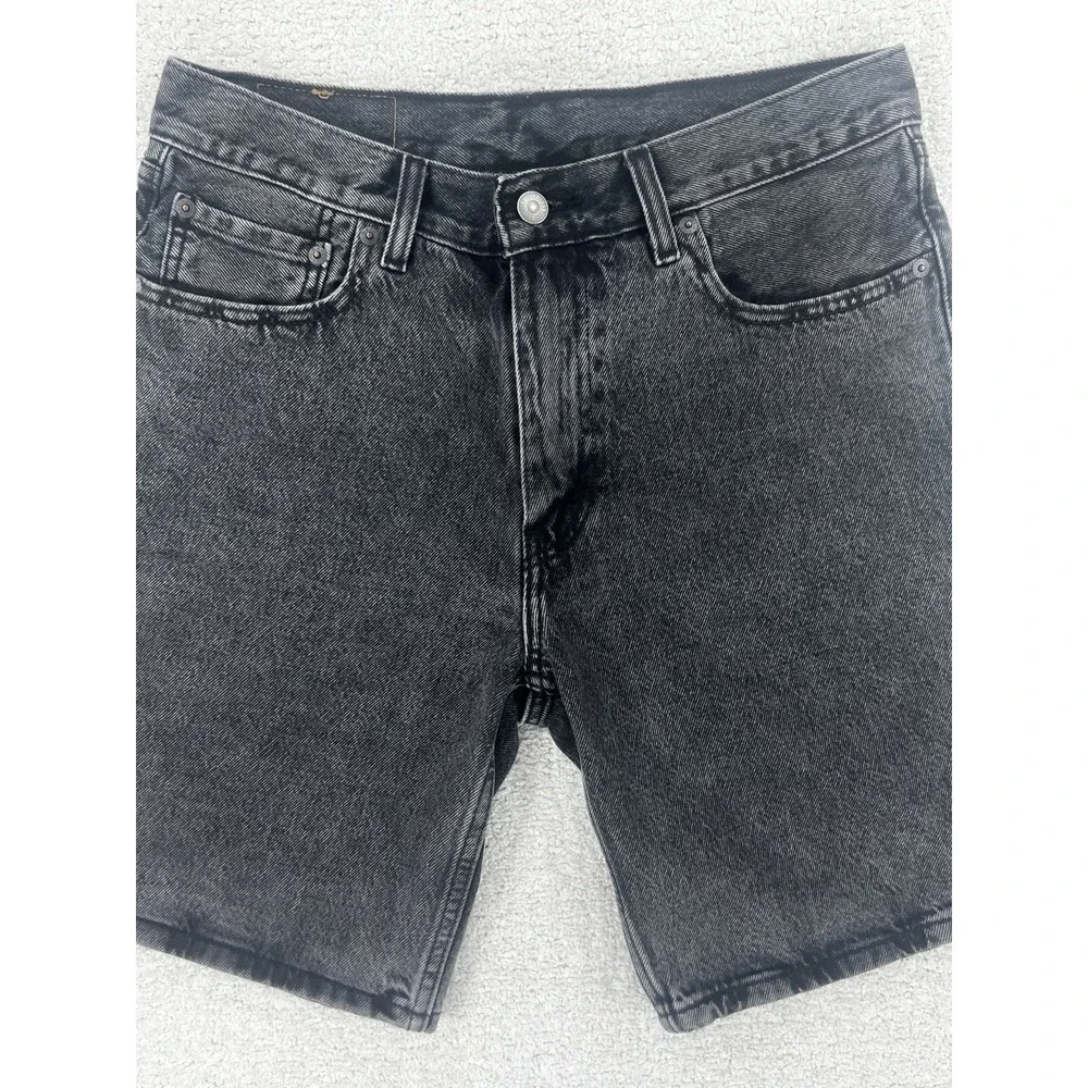 Vintage Levi's Shorts Mens 30 454 Washed Black Denim Jorts 100% Cotton 90s EUC